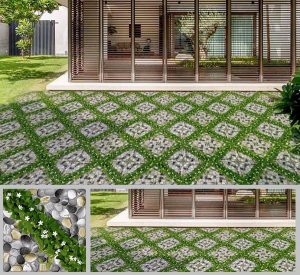 35+ mẫu gạch lát sân vườn giả cỏ đẹp, giá rẻ nhất năm 2022