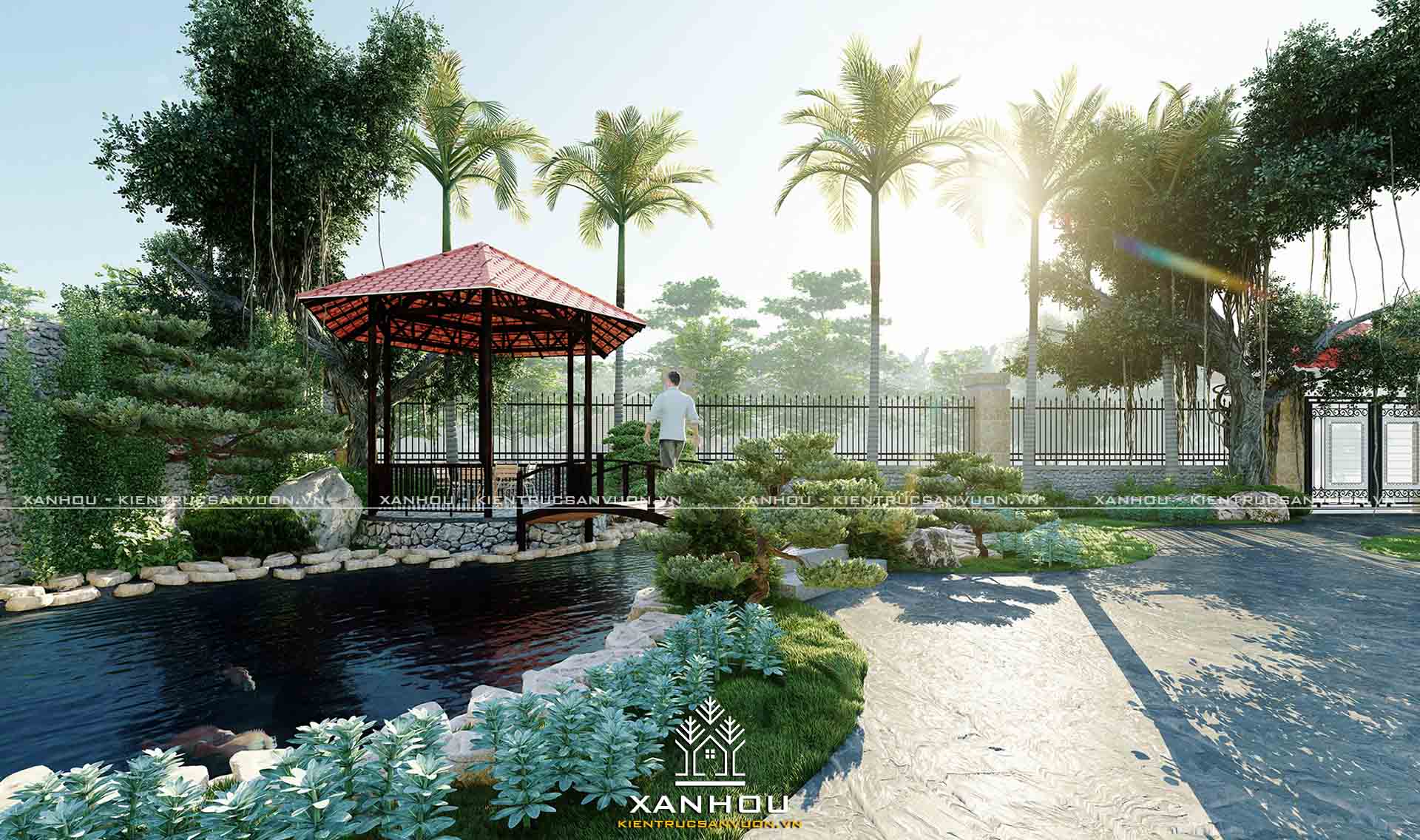 Top 99 mẫu thiết kế sân vườn đẹp hiện đại đơn giản dễ thi công [2022] - Sân vườn Xanhou 1