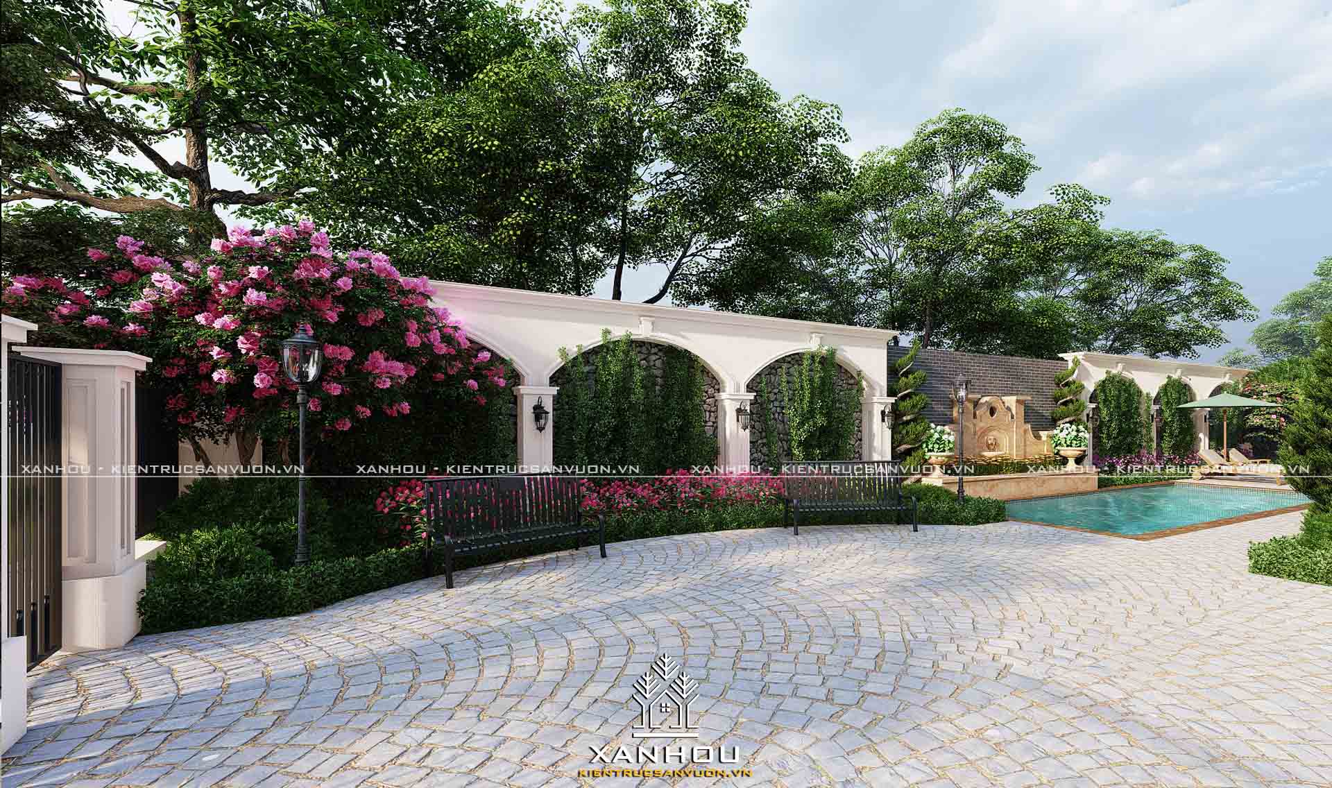 Top 99 mẫu thiết kế sân vườn đẹp hiện đại đơn giản dễ thi công [2022] - Sân vườn Xanhou 19
